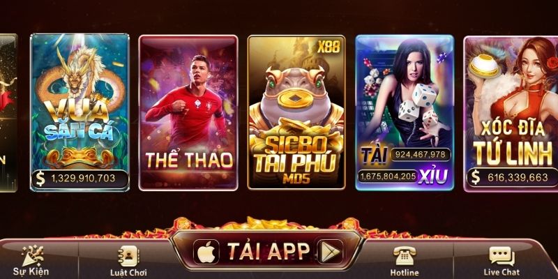 Về ZOWIN - Thiên Đường Game Bài Đổi Thưởng Đỉnh Nhất 2024 2 Giao diện tạo nên giàu có về ZOWIN